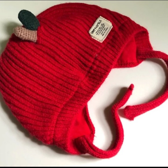 Red Apple Knitted Beanie - Picture 2 of 10
